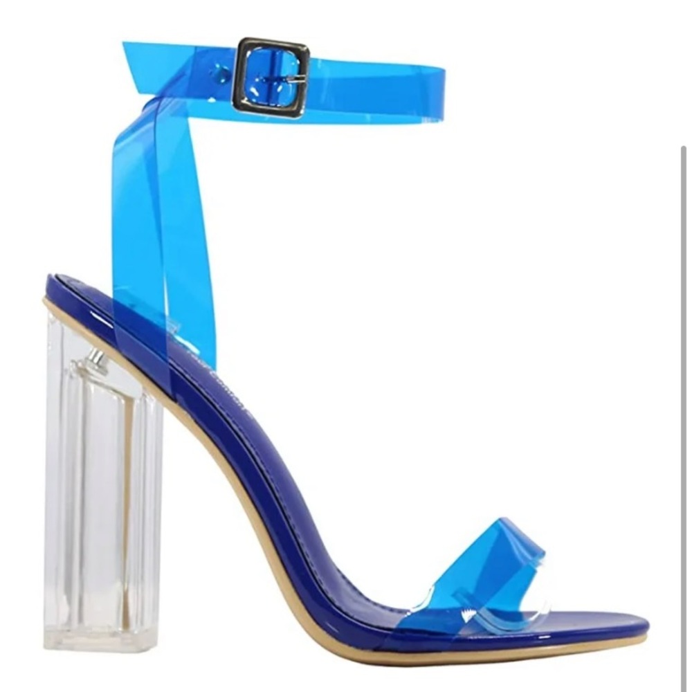 Cape Robbin Maria-2 Clear Transparent Strappy Open Toe Heels